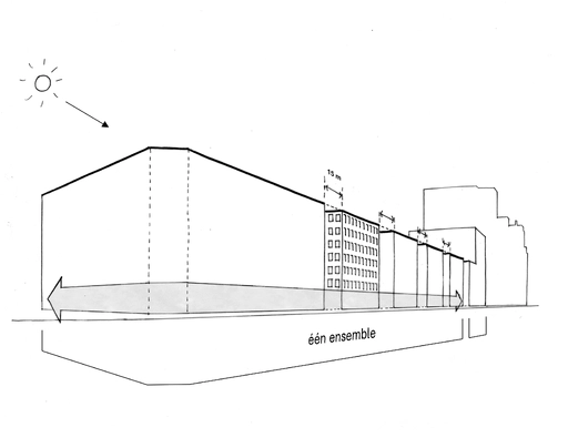 straatwand als één ensemble